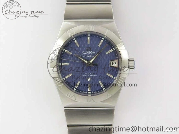 0205 SunProtective Constellation 38mm SS VSF 1:1 Best Edition Blue Textured Dial on SS Bracelet A8500 Super Clone 7917